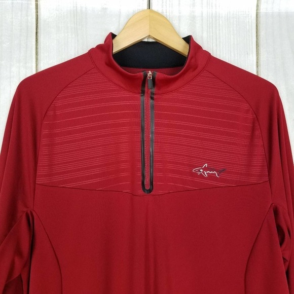 Greg Norman Red Golf Pull Over Top - Picture 3 of 8
